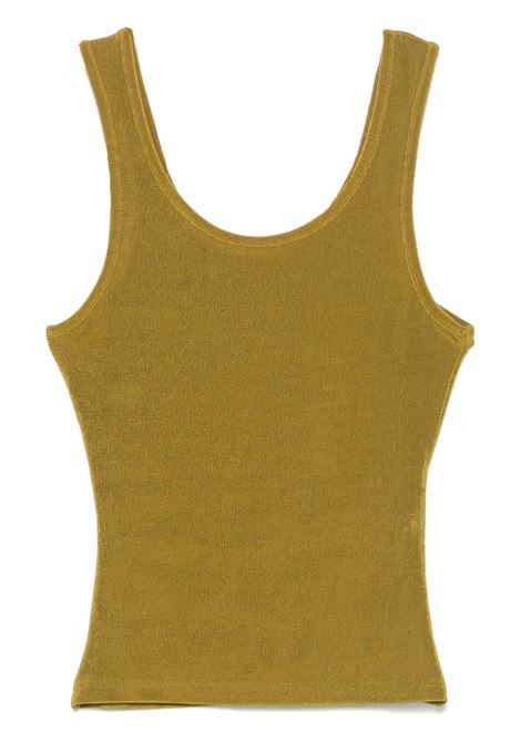 Green ribbed tank top Ami paris - women AMI PARIS | FTK145JE0110374